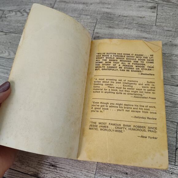 WHERE THE MONEY WAS Willie‎ Sutton 1977 First Ballantine Books Edition Paperback - Picture 2 of 13
